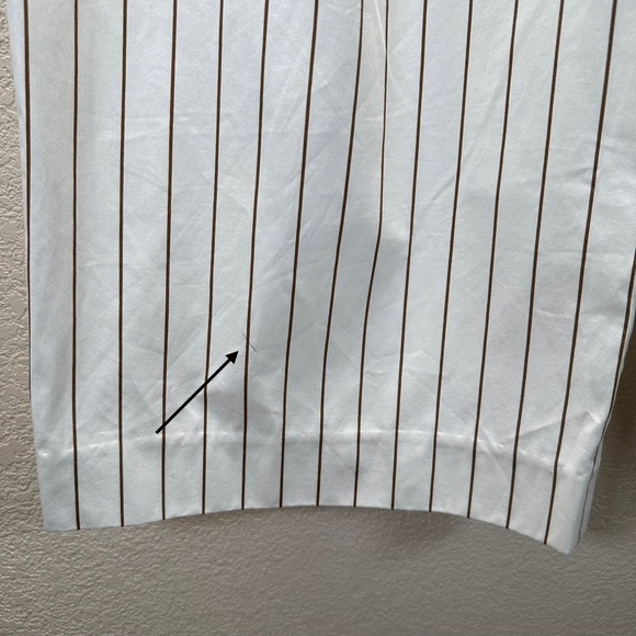 Tibi Bianca Crop Pant Ivory Multi Womens Size 6 High Waist Wide Leg Preppy - Picture 14 of 16